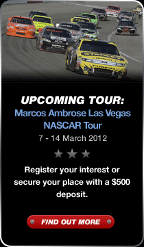 UPCOMING TOUR: Charlotte 2010 Marcos Ambrose NASCAR Tour 12 - 21 October 2010